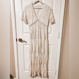 White lacey floral dress